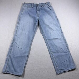 Vintage Levis Carpenter Jeans Men 32x32 Light Wash Blue Loose Straight Workwear